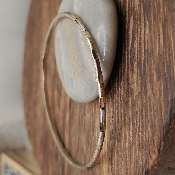 B2430 etched patterned multi metal bracelet - Picture 1 of 2